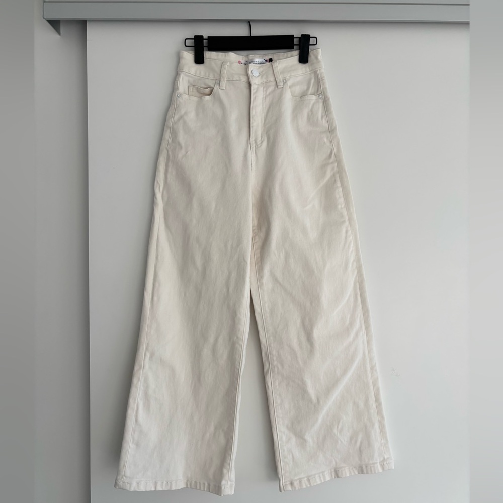 twik Wide Leg Jeans in Cream White